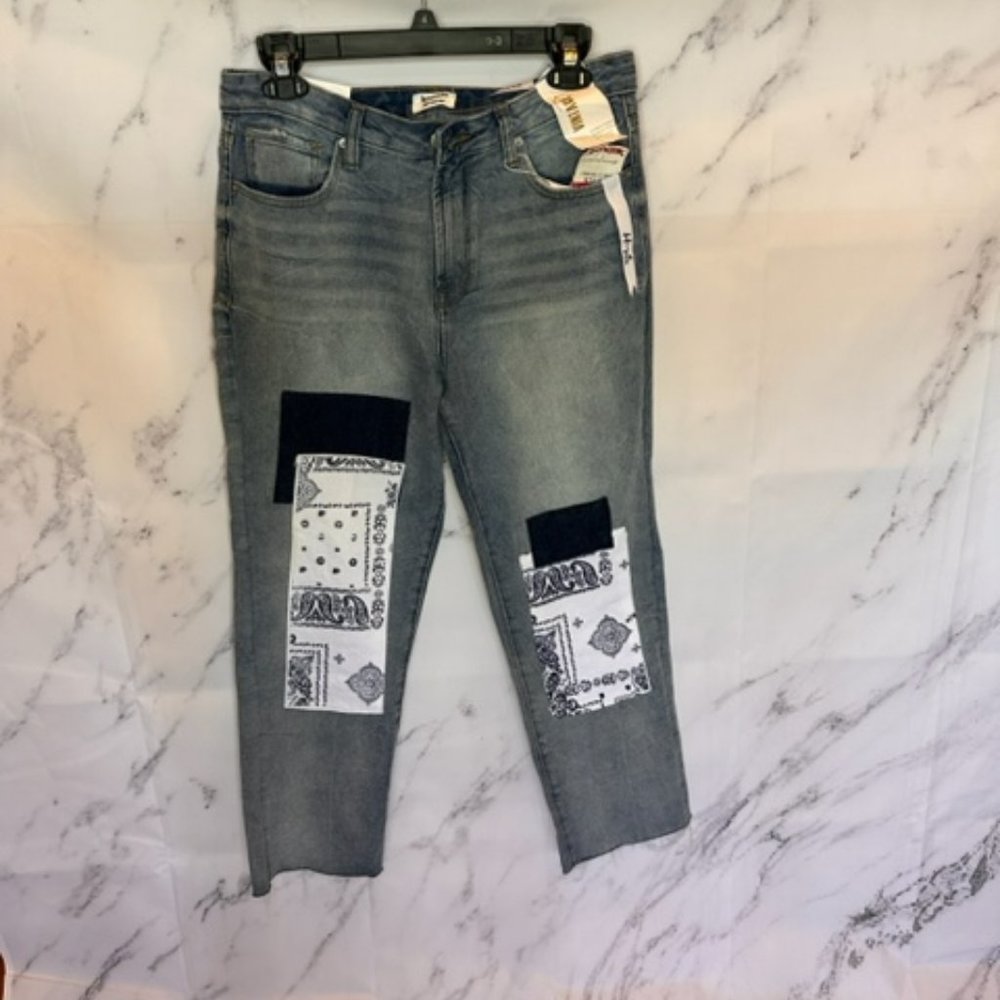 Kensie True Vintage, The Slim Patchwork Highrise Jeans 8/29